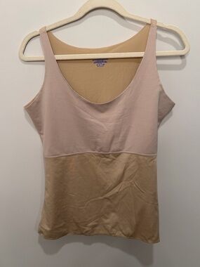 SPANX Nude Shaping Tank Top Women XL Beige Scoop Neck Compression Cami Shaper